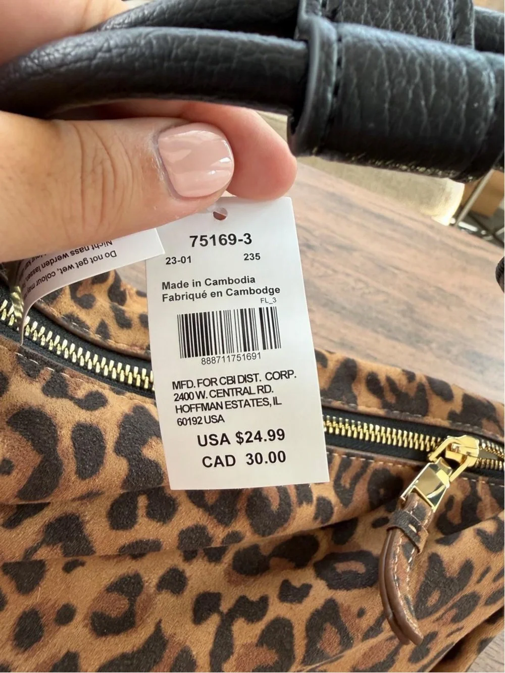 Claire's Leopard Print Kids Crossbody Bag - Brown & Black